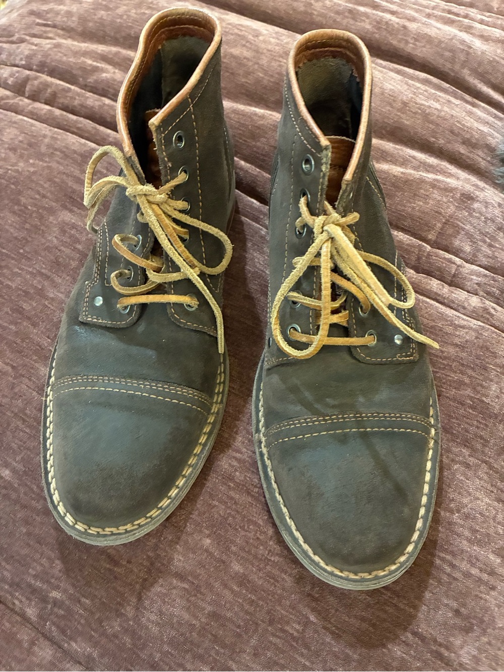 VTG MENS COLE HAAN CASUAL SUEDE BROWN BOOTS SIZE 8 1/2M